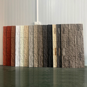Panneau mural en pierre PU décoratif pour l'<span class=keywords><strong>extérieur</strong></span> et l'intérieur, revêtement en pierre ondulée, pierre artificielle légère et imperméable - Product Image 5