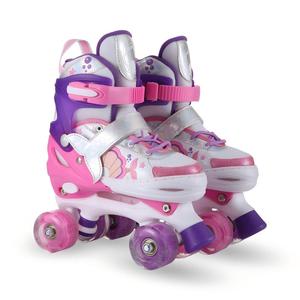 Patins à roulettes pour enfants, respirants et confortables, à double rangée, avec coque en PU, roues lumineuses sirène, pour filles débutantes, résistants aux chutes - Product Image 4