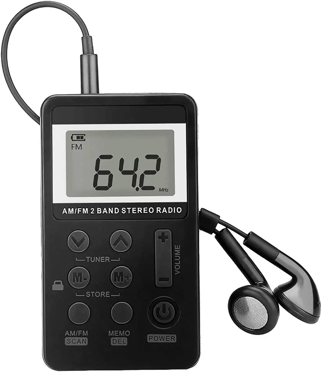 Tragbares FM-Radio Digital AM FM USB wiederaufladbares Mini-Radio mit 