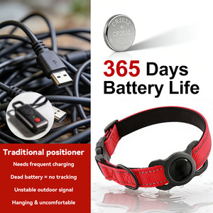 Localizador Inteligente Dual AirTag para Llaves, Compatible con <span class=keywords><strong>Apple</strong></span> Find My y Google Find Hub, Sin Cuota Mensual, Rastreo Mundial, con Collar y Funda de Silicona - Product Image 4