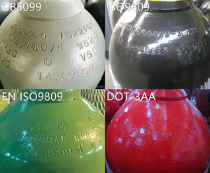 Высокое качество 40L 50L рабочее давление 150 бар 200 бар водородный аргон гелий CO2 Азот кислородный газовый баллон - Product Image 6