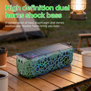 Altavoz Inalámbrico Solar Portátil con Gancho Integrado y Correa <span class=keywords><strong>de</strong></span> Velcro para Manillar <span class=keywords><strong>de</strong></span> Bicicleta, Dispositivo <span class=keywords><strong>de</strong></span> Sonido Mini para Deportes al Aire Libre - Product Image 4
