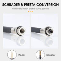 WEST BIKING 100Psi Mini pompe à vélo en alliage d'aluminium Pompe à air manuelle pour vélo Gonfleur de pneus Valve Schrader Presta Pompe pour vélo de route VTT
