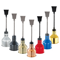 Équipement de cuisine électrique commercial pour buffet, lampe chauffante LED suspendue en acier inoxydable de marque Gehong pour restaurant, chauffe-plat de buffet