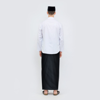 Sarung ATLAS Muslim pria, sarung ATLAS warna hitam Motif BHS Favorit Motif kain Batik Indonesia untuk pria