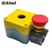 Boîte de bouton-poussoir d'arrêt d'urgence Si&hel Mushroom Head 10A, interrupteur combiné pour appareils électroménagers, interrupteur SPST en plastique 1NO1NC