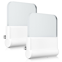 Mini veilleuse LED à brancher avec capteur de lumière automatique, blanc chaud 2700K, prise US, 0,5W, économie d'énergie, lampe de nuit pour enfants, vente en gros
