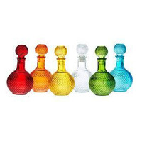 Set de bouteilles d'eau en verre avec couvercles en acier inoxydable, 6 - 18 oz, à ressort, 2020 ml, prix d'usine