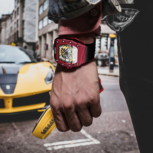 <span class=keywords><strong>Kimsdun</strong></span> 2012A นาฬิกาข้อมือแฟนซีผู้ชาย,นาฬิกาข้อมือกลไกนาฬิกาสายซิลิโคนกันน้ำอัตโนมัตินาฬิกาข้อมือลำลองมี Moq ต่ำ - Product Image 5