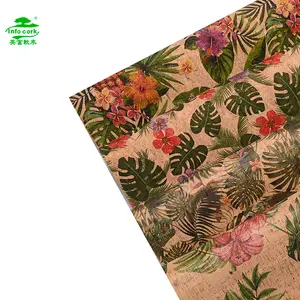 Dongguan cork factory Directly Real Cork Material Fabric Cork Synthetic Leather wholesale