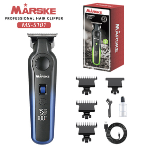 เครื่องตัดผมไฟฟ้า MARSKE ใบมีดสแตนเลส ชาร์จผ่าน USB แบบมีน้ำมันหล่อลื่น ปรับความเร็วได้ เหมาะสำหรับร้านทำผม - Product Image 2