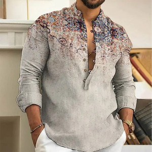 Camicia a maniche lunghe con stampa graffiti Pop art - Product Image 3