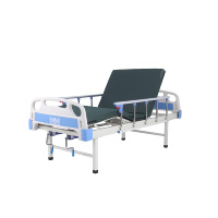 Lit d'hôpital manuel pliable avec commode pour patients alités