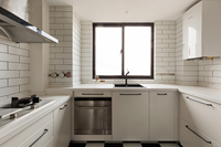 Armoire murale de cuisine en acier inoxydable avec portes en PVC/acrylique, tiroirs coulissants, évier, design moderne pour le stockage dans les hôtels