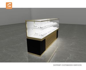 パーソナライズされた高級エコフレンドリーなステンレス製ジュエリーディスプレイショーケース、ダイヤモンドゴールドジュエリー工場直送用LED照明付き - Product Image 5