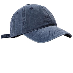 Casquette de baseball unisexe en coton vintage, 6 panneaux, réglable, style trucker et 'Dad Hat', teinte et vieillie, vierge, avec logo personnalisé OEM - Product Image 1