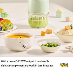 Многофункциональный электрический кухонный комбайн 200 Вт, 0.3 л, стеклянный, для приготовления детского питания, с USB-питанием, для измельчения, смешивания и переработки мяса - Product Image 6