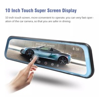 10 inç dokunmatik ekran Dash kamera 3CH HD 1080p + 1080P + 1080P için araba dvr'ı 24H park monitörü Video kaydedici gece görüş WiFi GPS