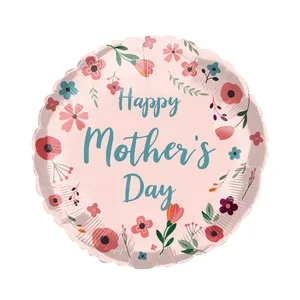 18 "Muttertag Pink W/FLOWERS Cartoon Frühling Blumen folie Luftballons für Mama Mama Mama Party Dekoration