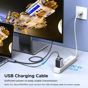 Câble <span class=keywords><strong>HDMI</strong></span> bidirectionnel <span class=keywords><strong>UGREEN</strong></span> 4K 60Hz vers DisplayPort, adaptateur mâle vers mâle DP 1.2, HDCP 2.2, <span class=keywords><strong>HDMI</strong></span> 1.4 4K 30Hz avec alimentation USB - Product Image 4