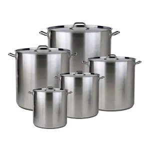 कारखाने की आपूर्ति 12L स्टेनलेस स्टील भंडारण गैर छड़ी बर्तन सूप बड़े रेस्तरां के लिए खाना पकाने के बर्तन
