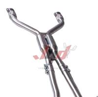 Sistem Knalpot Performa Tinggi Desain Baru dengan Ujung Biru Terbakar untuk Nissan 350Z Z33 V35 2003-2009 Pipa Knalpot Lurus