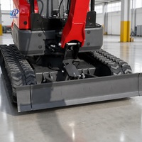 50% de réduction Mini-excavatrice sur chenilles 2 tonnes 1,5 tonnes 1,8 tonnes, commande par joystick, moteur diesel Kubota, éclairage de travail, CE, pour vignoble et pâturage