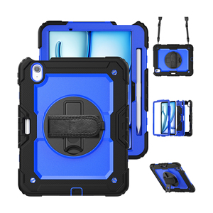 Custodia per Tablet Muti-funzionale a <span class=keywords><strong>3</strong></span> strati girevole di 360 gradi con Slot per penna con tracolla per Tablet <span class=keywords><strong>ipad</strong></span> Air 11 2024 - Product Image 1