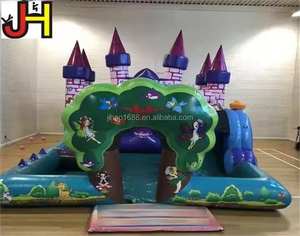 Château gonflable amusant sur le thème de <span class=keywords><strong>la</strong></span> forêt, <span class=keywords><strong>parc</strong></span> d'attractions gonflable pour enfants, château gonflable avec piscine à balles pour tout-petits - Product Image 3