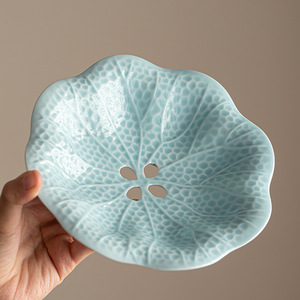 Ceramic Flower Shape Fruit Plate Stemmed Dish Porcelain Tea <b>Snack</b> <b>Tray</b> Home Decor Party Use - Product Image 4
