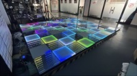Dalles de sol LED 3D magnétiques sans fil pour piste de danse, éclairage de scène DJ disco LED