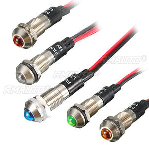 New 6mm LED Indicator <b>Light</b> Lamp <b>Bulb</b> Pilot Dash Directional Car Truck Boat 12V -UK Lots of <b>Colours</b> - Product Image 2