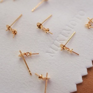 ต่างหูไข่มุกน้ำจืด18K สีทอง4 + 8mm ต่างหูมุกกลมผลิตภัณฑ์สำเร็จรูป - Product Image 5