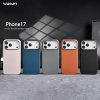 VAWI V-L06 Étui de Téléphone Magnétique en Cuir Uni Vente en Gros pour iPhone 17 – Étui en Cuir Tendance pour iPhone 13 14 15 16 17 Pro Max