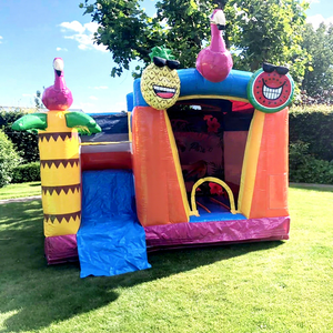 Aufblasbare flamingo-hupfburg mit rutsche <b>inflatable</b> bouncy castle for kids commercial party bounce <b>house</b> - Product Image 1