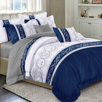 Nouvelle conception, ensembles de draps 100% polyester, draps doux et respirants, ensembles de draps personnalisés 6 pièces, ensembles de literie taille king pour la maison