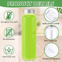 Botellas de Plástico PET de Grado Alimenticio, Impresión de Pantalla con Logotipo Personalizado, Envases para Jugo/Leche/Té/Café de 250ML-500ML, Tapa a Prueba de Manipulación, OEM/ODM
