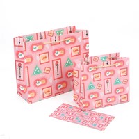 Groothandel Mini Lover Gift Verpakkings Tassen Voor Kleding Winkelen Aangepaste Logo Eco-vriendelijke Roze Valentijnsdag Cadeautassen Met Handvat