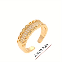 Bague géométrique en zircon kaléidoscope trèfle à quatre feuilles, laiton plaqué or 18 carats, design vintage hip-hop, pour femme, idéale pour les occasions festives