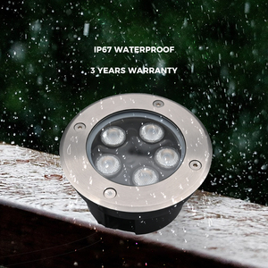 Lumière LED souterraine IP67 3000K en aluminium 5W, éclairage encastré extérieur pour trottoir, lumière encastrée pour terrasse, pour allée - Product Image 1