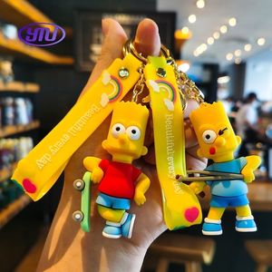 Llavero de Los Simpson, Figura de Anime de Dibujos Animados, Anillo para Llaves, Colgante para Teléfono, Soporte Kawaii, Llavero para Coche, Regalo de Cumpleaños y Navidad - Product Image 5