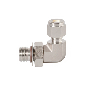 Conector de <span class=keywords><strong>Ángulo</strong></span> Recto Ajustable de <span class=keywords><strong>Doble</strong></span> Férula para Tubería Métrica de Acero Inoxidable SS316 de 2-50 mm - Product Image 3