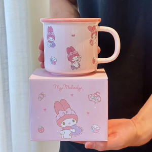 Taza de Cerámica Zuo Mu My Melody con Asa, Diseño Rosa, Reutilizable, Regalo para Niños y Adultos, Primavera 2025 - Product Image 1