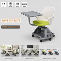 Fauteuil de bureau, fauteuil mobile pour tablette, chaise avec bureau d'écriture latéral