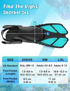 Novo Kit de Mergulho para Adultos: Máscara de Mergulho com Snorkel Dry Top e Nadadeiras - Product Image 5