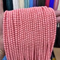 Perles en pierre de haute qualité de diffuseur d'huile essentielle de lave volcanique de couleur rose bleu vert blanc de 4mm pour la fabrication de bijoux vente en gros