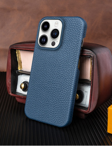 Custodia per telefono in vera pelle per <span class=keywords><strong>iPhone</strong></span> 15 Samsung Galaxy S23 Ultra S22 Plus S21 Cover posteriore del telefono cellulare - Product Image 3