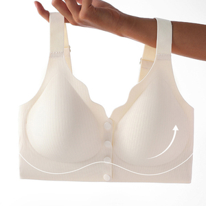 <span class=keywords><strong>Taglie</strong></span> <span class=keywords><strong>forti</strong></span> mamma senza traccia reggiseno senza fili ad alta elasticità supporto morbido 3XL bottone anteriore di bellezza sul retro della collezione gilet da palestra reggiseno yoga - Product Image 6