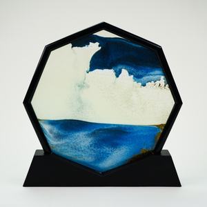 Cuadro de Arena Hexagonal Moodscape, Decoración Dinámica 3D con Arena Fluida, Reloj de Arena, Cuadro de Arena Movediza para Decoración del Hogar - Product Image 1