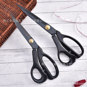 Tailor Scissors Carbon Steel Black Blade Plastic Handle For <b>Sewing</b> Garment Cutting 6 8 10 12 Inch - Product Image 4
